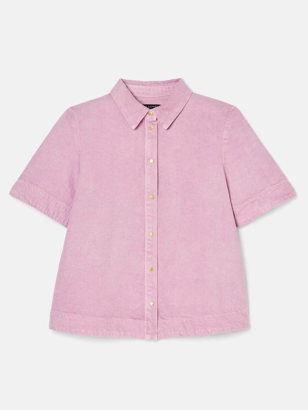 Tara Jarmon Short-Sleeve Button-Down lightweight Jean jacket in PINK! 🩷
